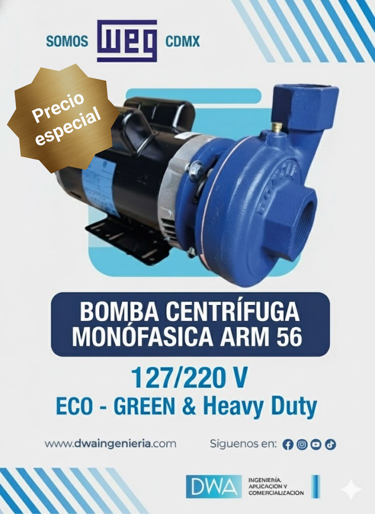 Bomba centrífuga monofásica arm 56